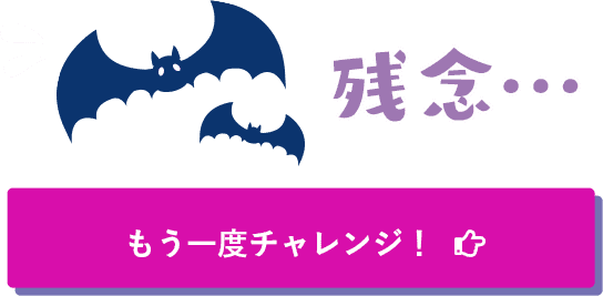 残念・・・ もう一度チャレンジ！