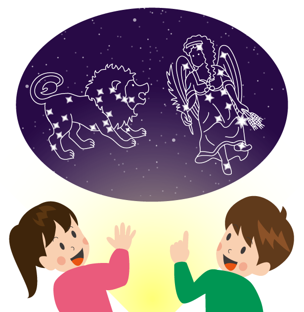 プラネタリウムで星空を投影しているイメージ