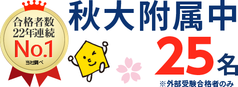 秋田県 中学受験 合格実績1