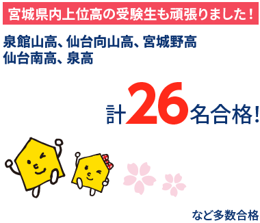 宮城県 高校受験 合格実績2