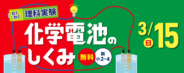 わくわく理科実験「化学電池のしくみ」